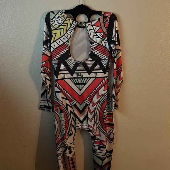 Multicolor Bodycon Bodysiut (polyester) 57”in length 14” accross (laidflat) - Picture 2 of 2